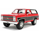 1980 Chevrolet Blazer K5 Rojo Y Negro Just Trucks 1/24 Dieca