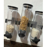 Dispenser De Cereales Y Alimentos Zevro Para Pared Gris