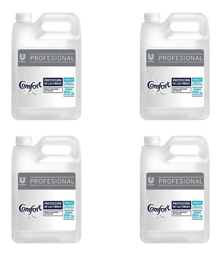 Pack 4 Suavizantes Para Ropa Comfort 5 Lts Unilever Pro