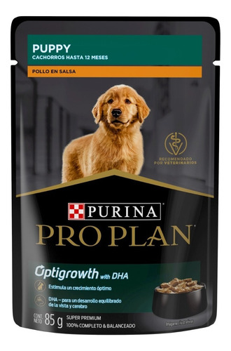  Sobre Pro Plan Puppy Pollo En Salsa 85g Alimento Cachorro