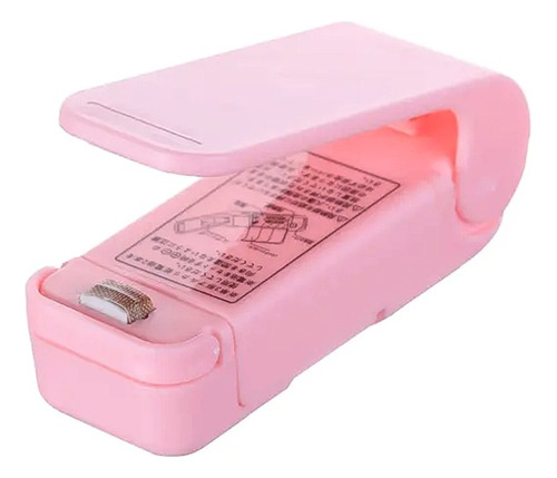 Mini Sellador De Bolsas  Portatil De Pilas Color Rosa