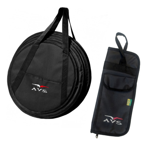Bag Triplo De Prato Bateria Com Bag De Baquetas Kit Batera