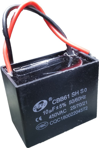 Cbb61 Capacitor Condensador Ventilador 10uf 450v 10mfd