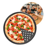 Molde Para Pizza Tartera Perforada Pizzera Teflón Horno 