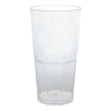 Vaso Facetado Plastico 350 Ml. Cristal X 10 Unidades 