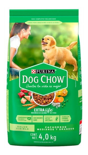 Dog Chow Cachorro Raza Med. / Gde. 4 Kg.