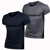 Kit 2 Camiseta Masculina Básica Dryfit Malha Fria Premium N1