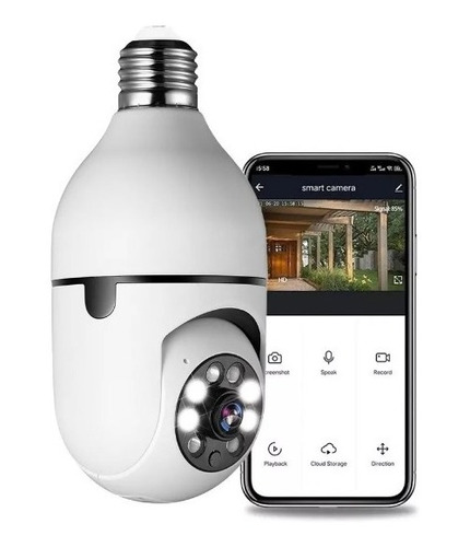 Câmera Se Segurança Yoosee Ip Inteligente Lampada 360º Wifi