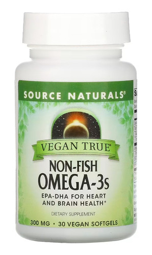 Omega 3 Vegano Importado 300mg, 30 Soft, Source Naturals