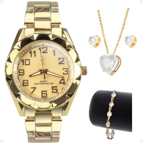 Relógio Feminino Dourado 100% Original Barato Promoção Moda
