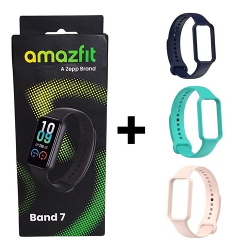 Amazfit Band 7 Versão Global Com 1 Película + Kit 3 Pulseira