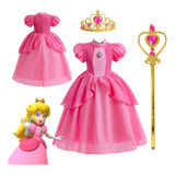 Disfraz De Super Brothers Melocotón Para Niñas Vestido De Princesa Fiesta De Halloween Navidad