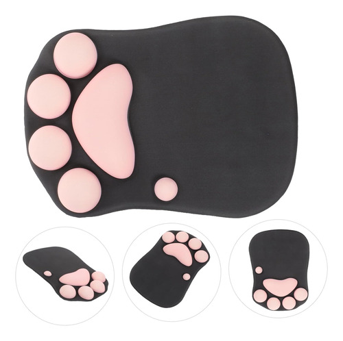 Mouse Pad Alfombrilla Gel Con Soporte Muñeca De Gato Suave