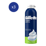 Pack Espuma De Afeitar Gillette Foamy Sensitive Skin 312 Gr
