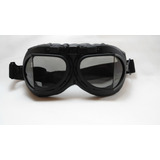 Googles Aviador Black Smoke Lens Motociclista Vintage Retrô