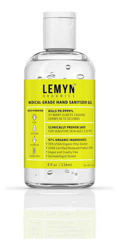 Gel Desinfectante De Manos De Grado Medico Lemyn Organics, 9