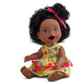 Boneca Negra My Little Primeira Papinha 8107 Divertoys