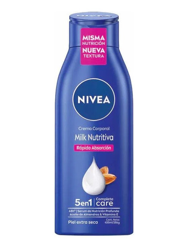 Nivea Crema Corporal Hidratante Milk Nutritiva Piel Seca