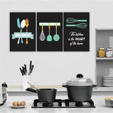 Placa Quadro Mdf 30x40cm Kitchen Cozinha Bon Appetit Talher