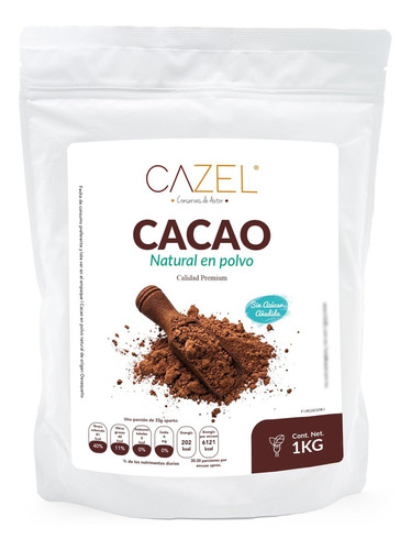 Cacao En Polvo Premium Oaxaca Natural 1kg