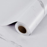 Torc Papel De Contacto De Mrmol Blanco Brillante, Impermeabl