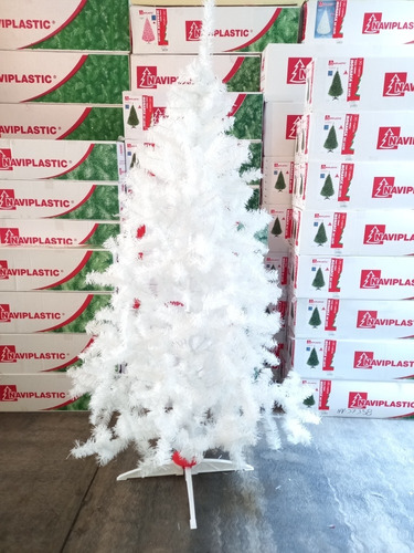 Arbol Artificial De Navidad Color Blanco 2.20 M. De Alto.