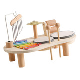 Juego De Batería Para Niños, Kits Musicales De Madera Para