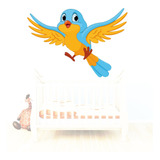 Vinilo Adhesivo Pared Pajaros Aves Niños 100cms Full Color