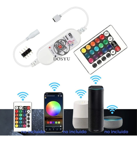 Mini Controlador Tira Led Rgb Wifi Bluetooth App Con Control