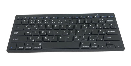 Teclado Compacto Bluetooth Tablet Celular Notebook Preto