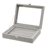 Caja De Almacenamiento Para Anillos De Terciopelo, Organizad