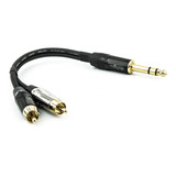 Cabo P10 Para 2 Rca Profissional Estereo - 5 Mt