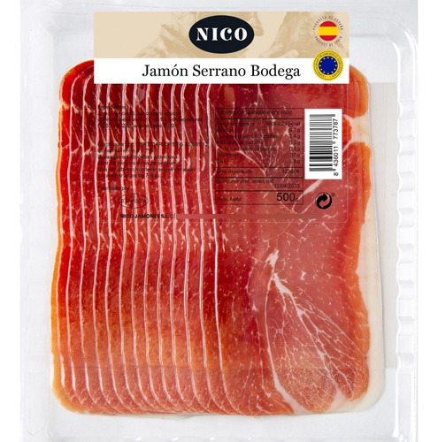 Jamón Serrano 500 Gr Nico - Andes Ibérica