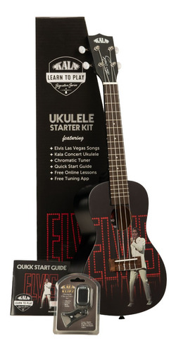 Ukelele Kala Elvis Learn To Play Concert Kit - Palermo Color Elvis Las Vega