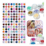 Brillos X12 Decoración Uñas Nail Art Colores Glitter Strass