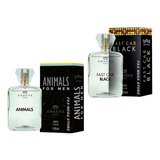 Kit 2 Perfume Masculino Amakha Paris Animals Fast Black 100m