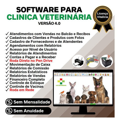 Software Clinica Veterinária + Agendamento E Financeiro V4.0