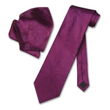 Vesuvio Napoli Conjunto De Corbata Y Panuelo Paisley Purpura