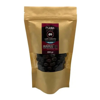 Grano De Café Cubierto Chocolate Sin Azúcar Puralia 200gr | Meses sin interés
