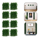 Kit 8 Placa Grama Artificial Quadrada 25x25 Jardim Vertical