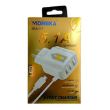 10pz Cargador Moreka Eka-117 + 1pz Audífonos