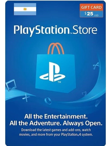 Tarjeta Psn Card 25 Usd Arg Playstation Network 