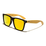 Gafas De Sol Bambú Sunglasses Polarizado Cuadradas Sup89003 