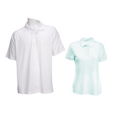 Camisetas Tipo Polo Blancas Para Hombre Y Mujer 220 Gramos