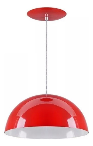 Luminária T&t Iluminação Meia Lua Cor Vermelho 110v/220v