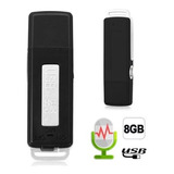 Mini Gravador Voz Pendrive Espiao Audio Oculto Spy 8gb