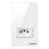 Interruptor Inteligente Com Tomada Wifi Novadigital 1 Botão