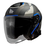 Casco Moto Mt Thunder 3sv Jet Negro Mate Certificado Abierto