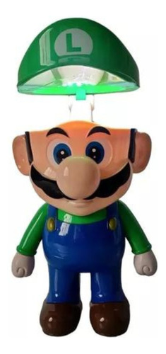 Luigi, Amigo De Super Mario Bross Lampara De Noche Led, Usb