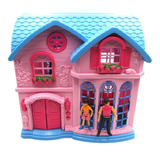 Super Mansion Lujosa Casa De Juguete 4 Muñecos 48x25 Cm 